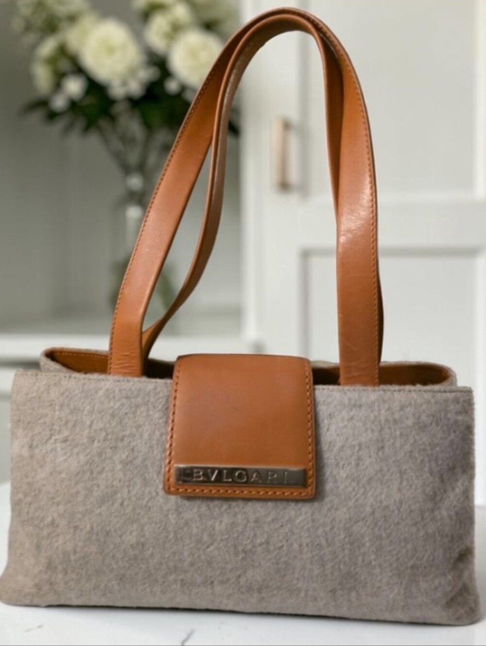 Bvlgari Tan and Gray Women's Bag
